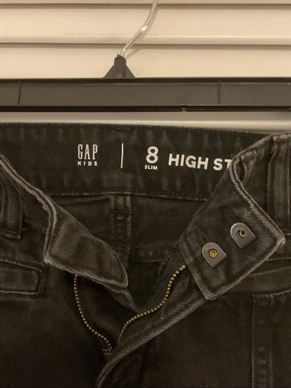 Kids Gap size 8 High-Waist Black jeans